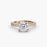 Solitaire with Pavé 6-setting-The Diamond Setter