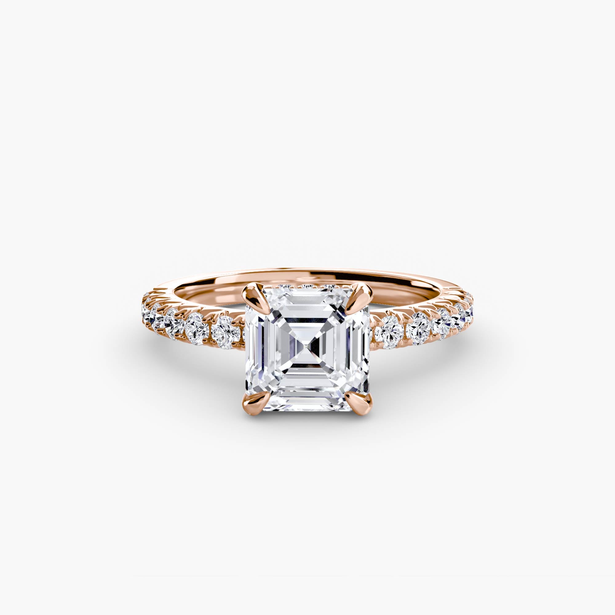 Solitaire with Pavé 6-setting-The Diamond Setter