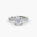 Solitaire with Pavé 6-setting-The Diamond Setter