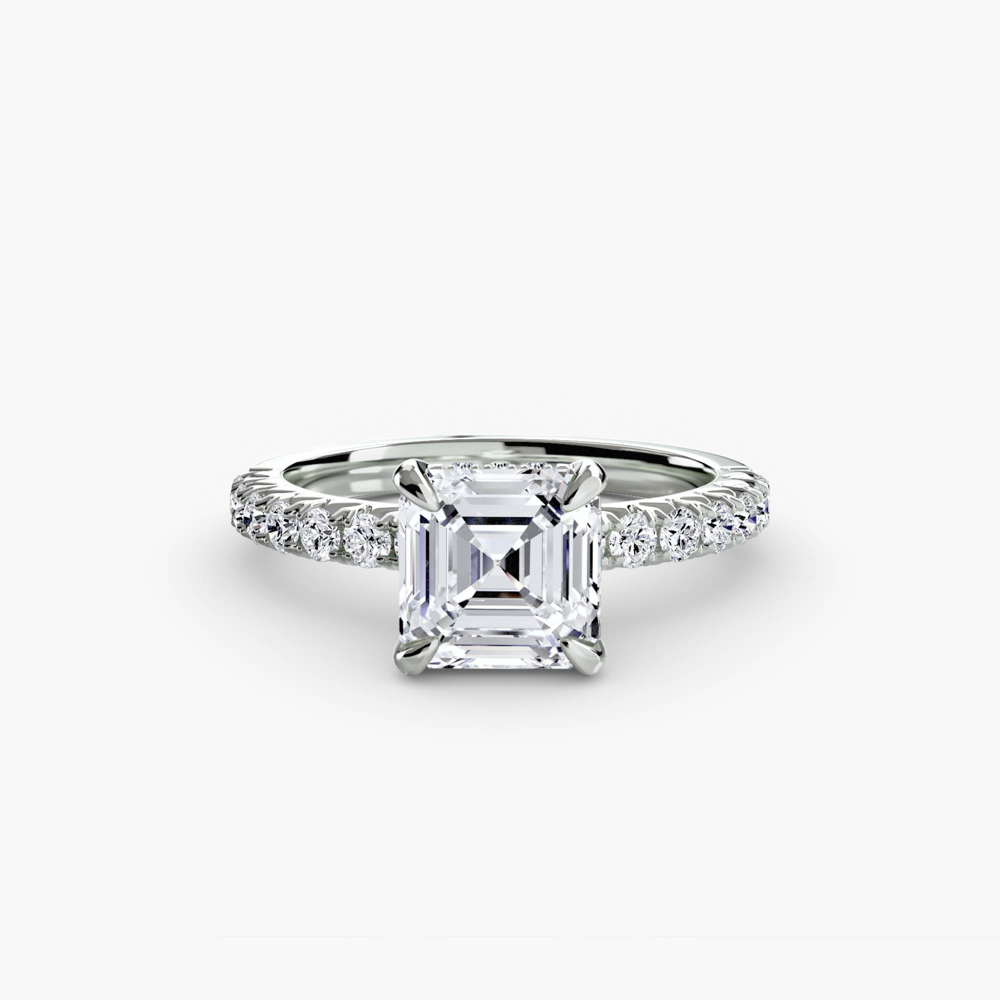 Solitaire with Pavé 6-setting-The Diamond Setter