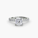 Solitaire with Pavé 6-setting-The Diamond Setter