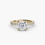 Solitaire with Pavé 6-setting-The Diamond Setter