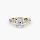 Solitaire with Pavé 6-setting-The Diamond Setter