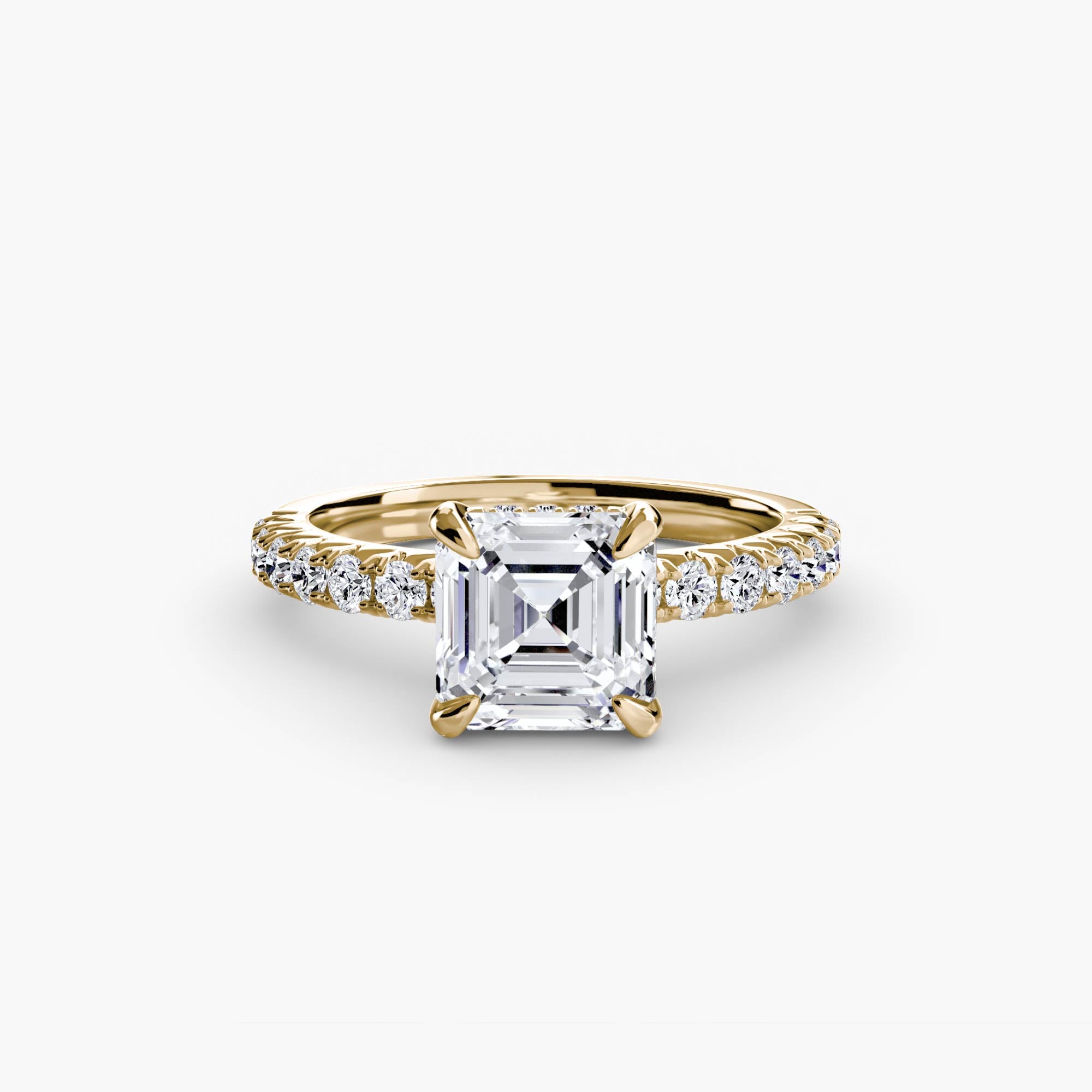 Solitaire with Pavé 6-setting-The Diamond Setter