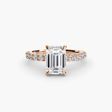 Solitaire with Pavé 6-setting-The Diamond Setter