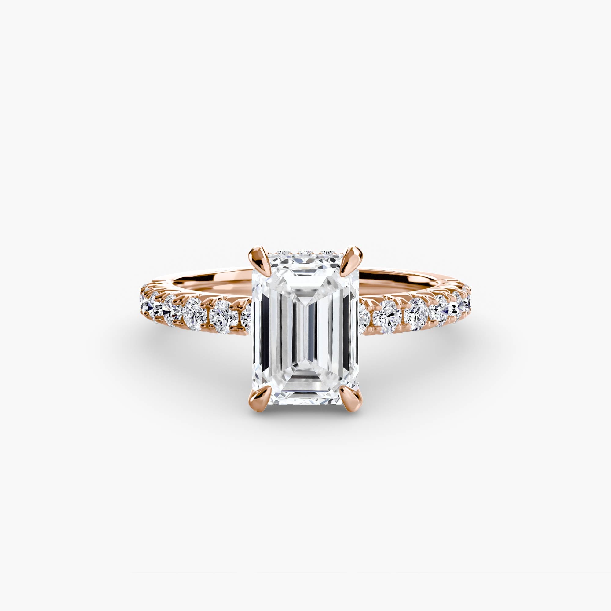 Solitaire with Pavé 6-setting-The Diamond Setter
