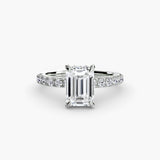 Solitaire with Pavé 6-setting-The Diamond Setter