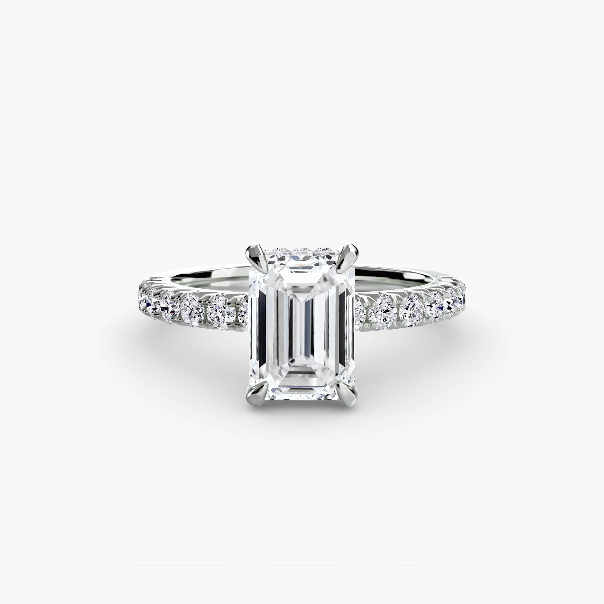 Solitaire with Pavé 6-setting-The Diamond Setter