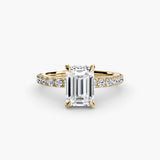 Solitaire with Pavé 6-setting-The Diamond Setter