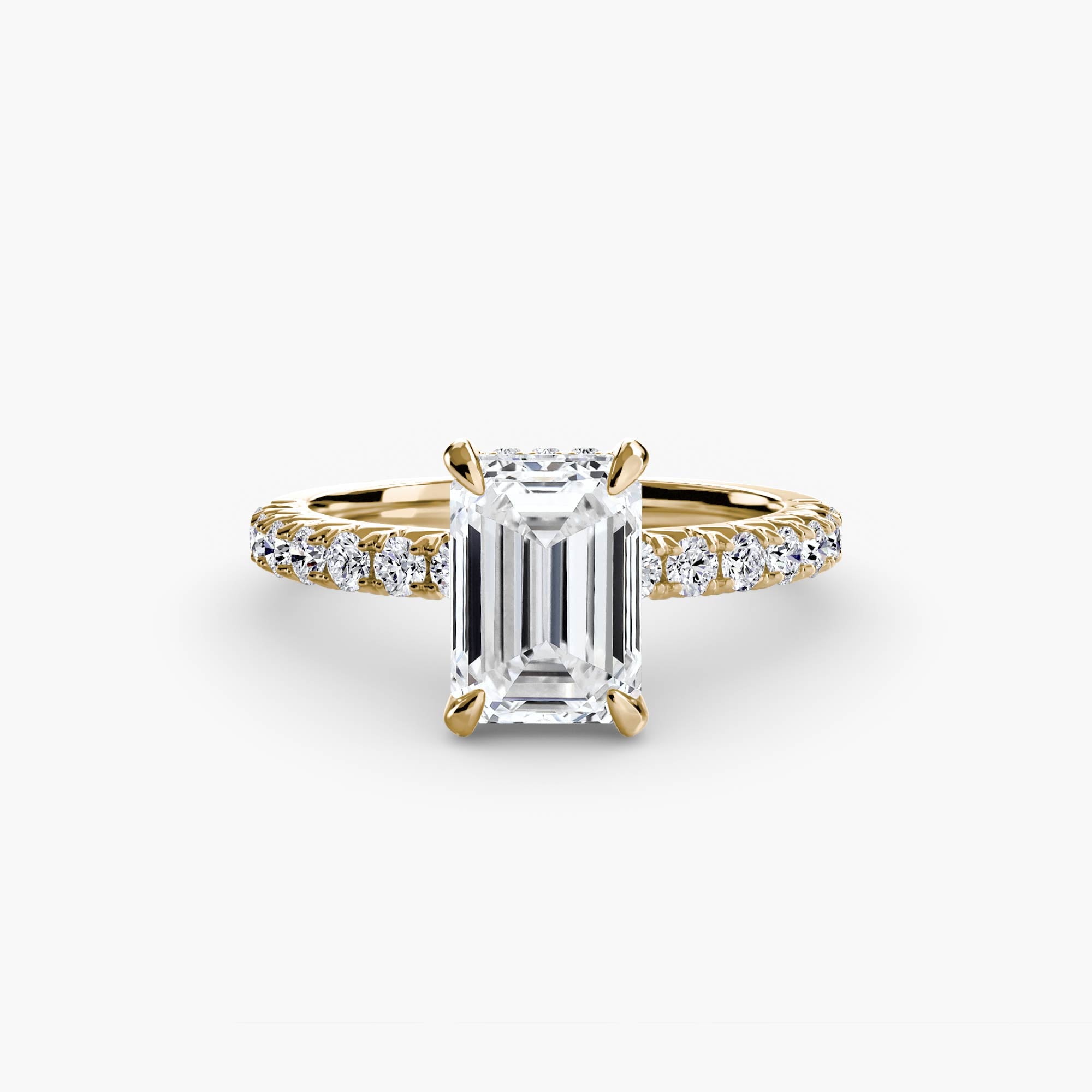 Solitaire with Pavé 6-setting-The Diamond Setter