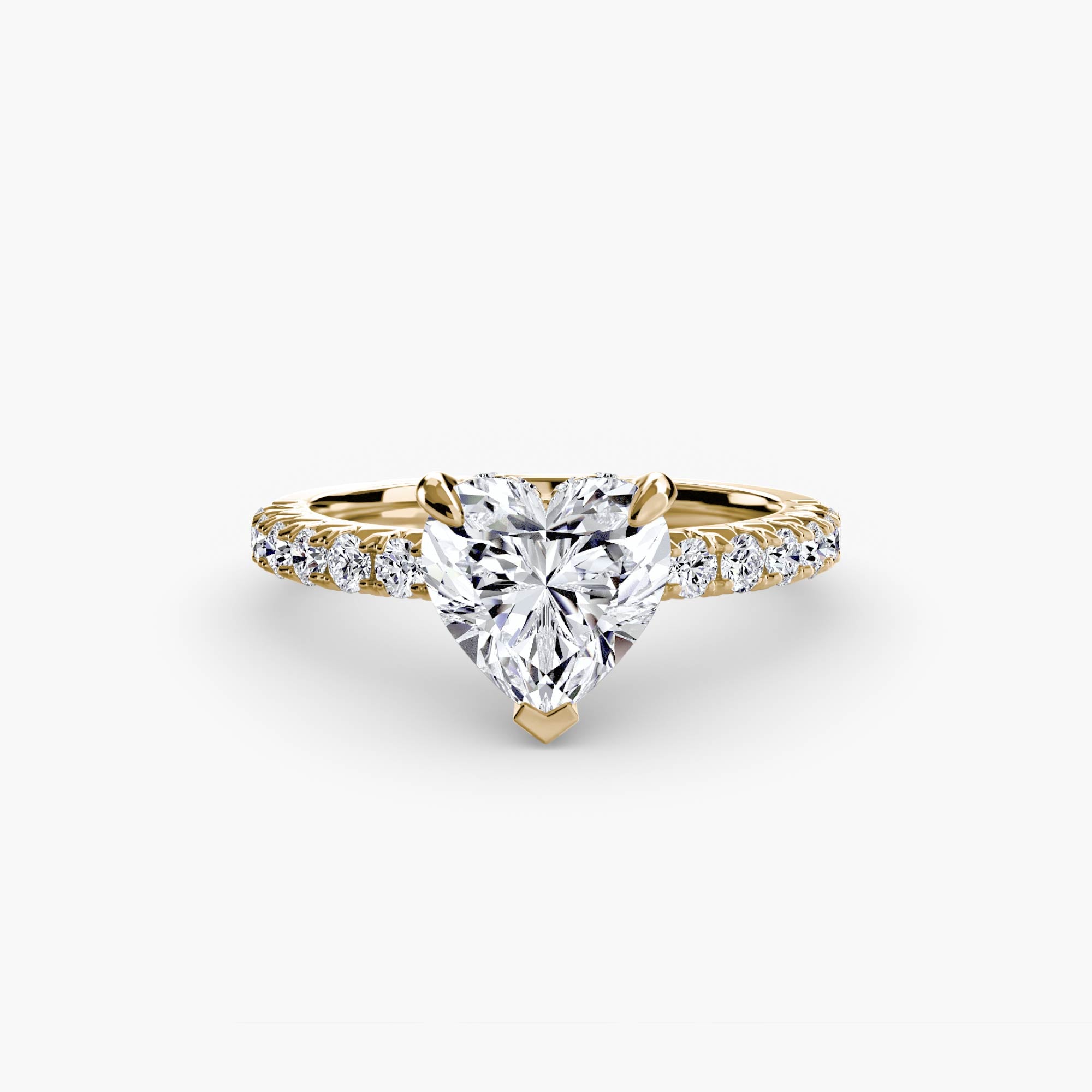 Solitaire with Pavé 6-setting-The Diamond Setter