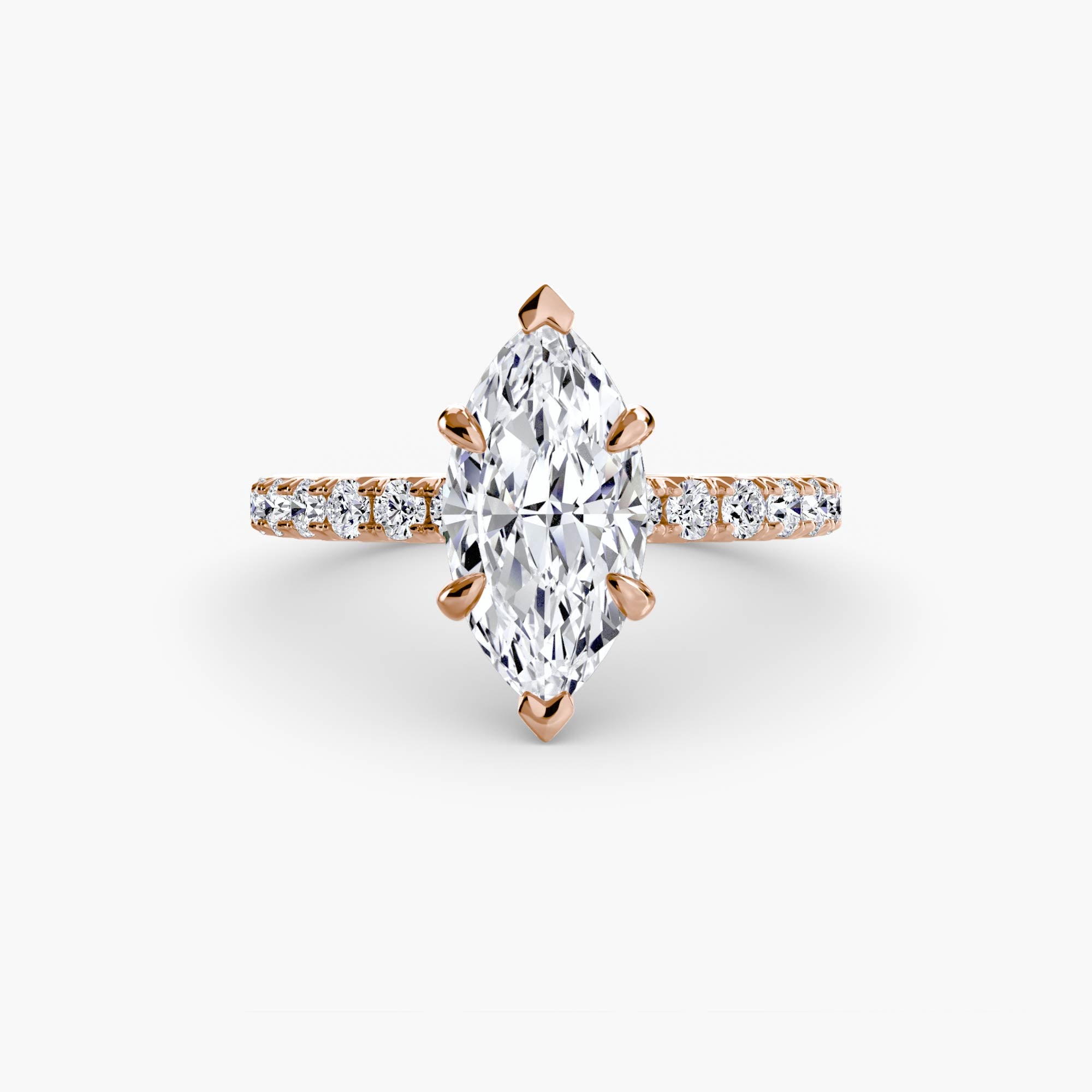 Solitaire with Pavé 6-setting-The Diamond Setter