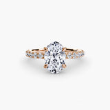 Solitaire with Pavé 6-setting-The Diamond Setter