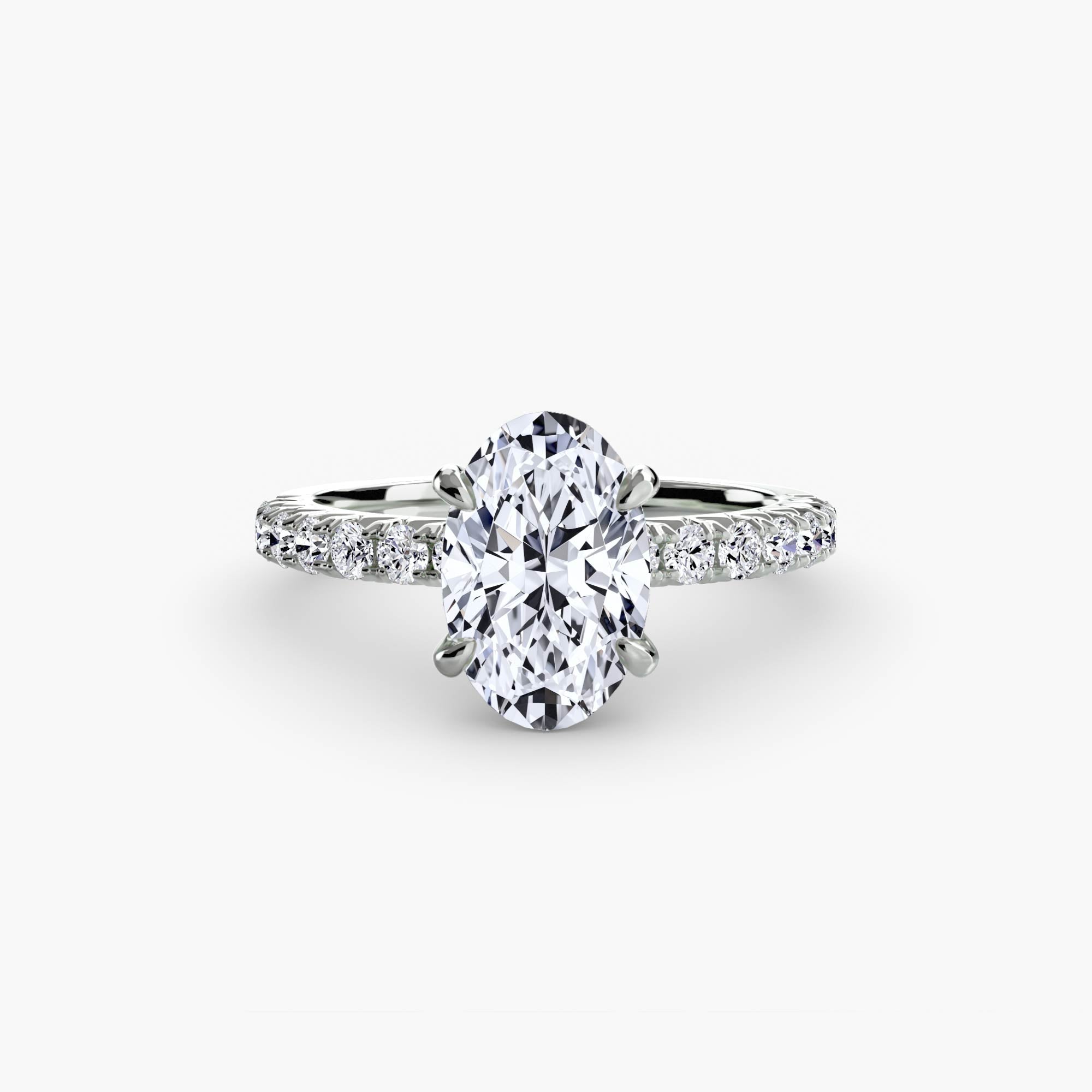 Solitaire with Pavé 6-setting-The Diamond Setter