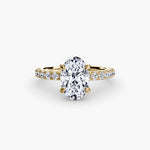 Solitaire with Pavé 6-setting-The Diamond Setter