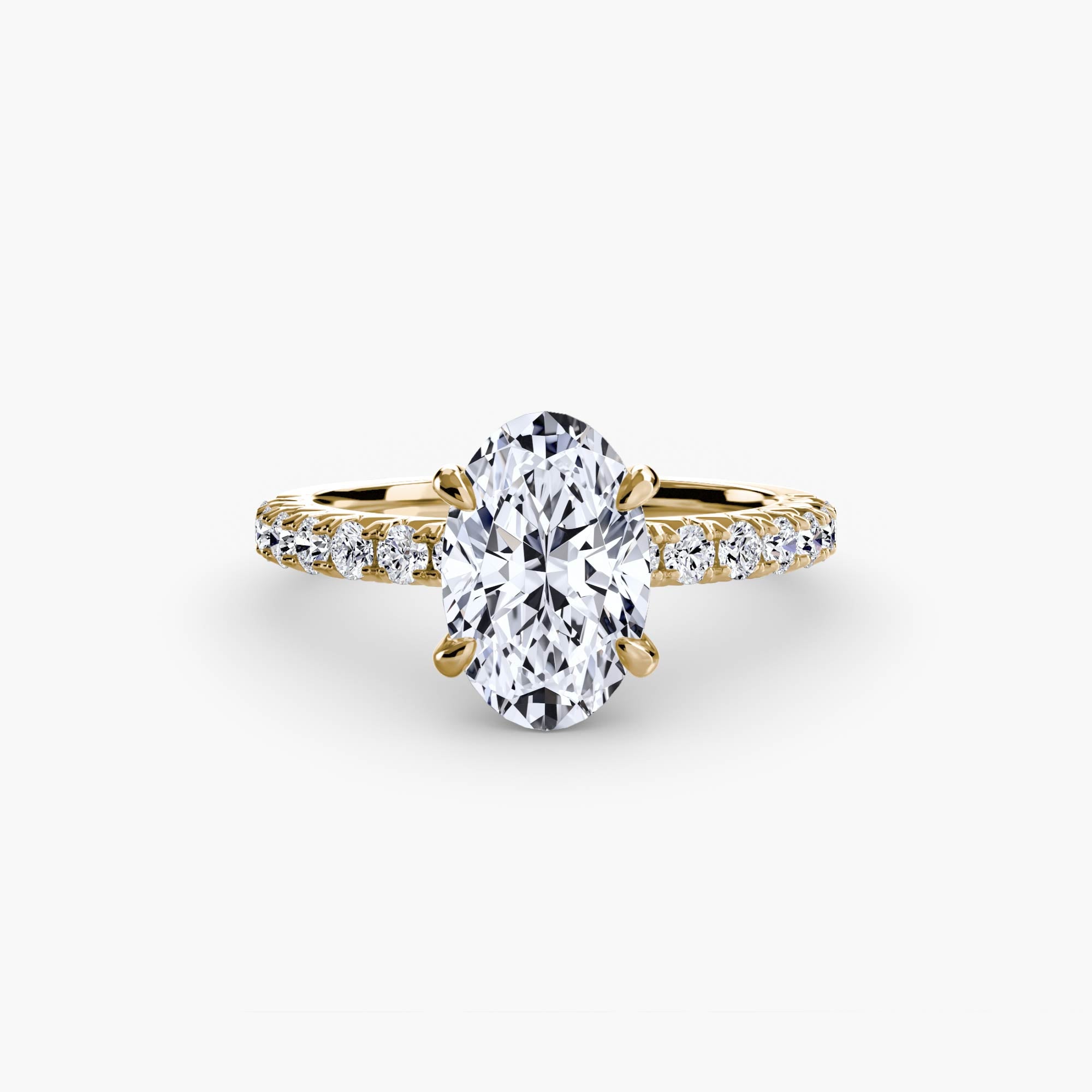 Solitaire with Pavé 6-setting-The Diamond Setter