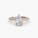Solitaire with Pavé 6-setting-The Diamond Setter
