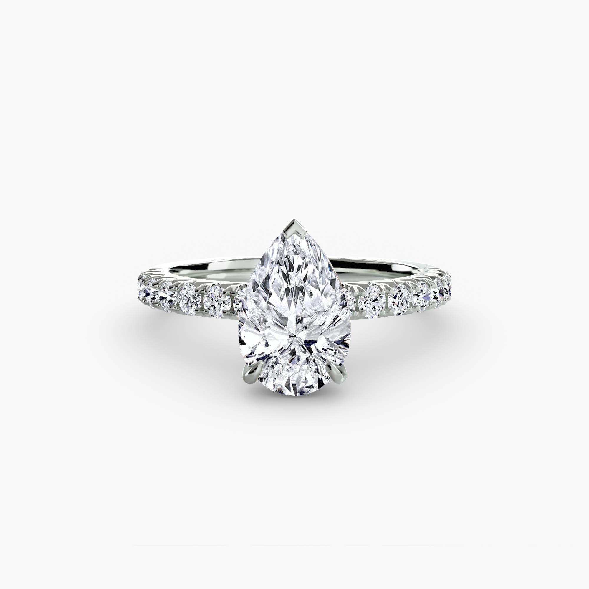 Solitaire with Pavé 6-setting-The Diamond Setter