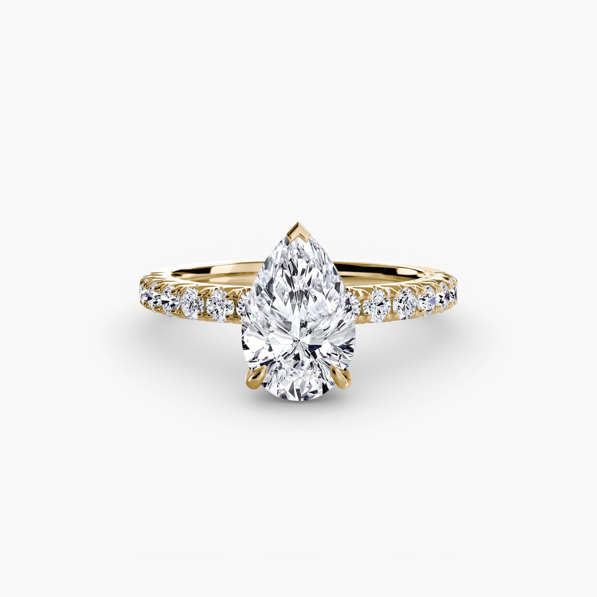 Solitaire with Pavé 6-setting-The Diamond Setter