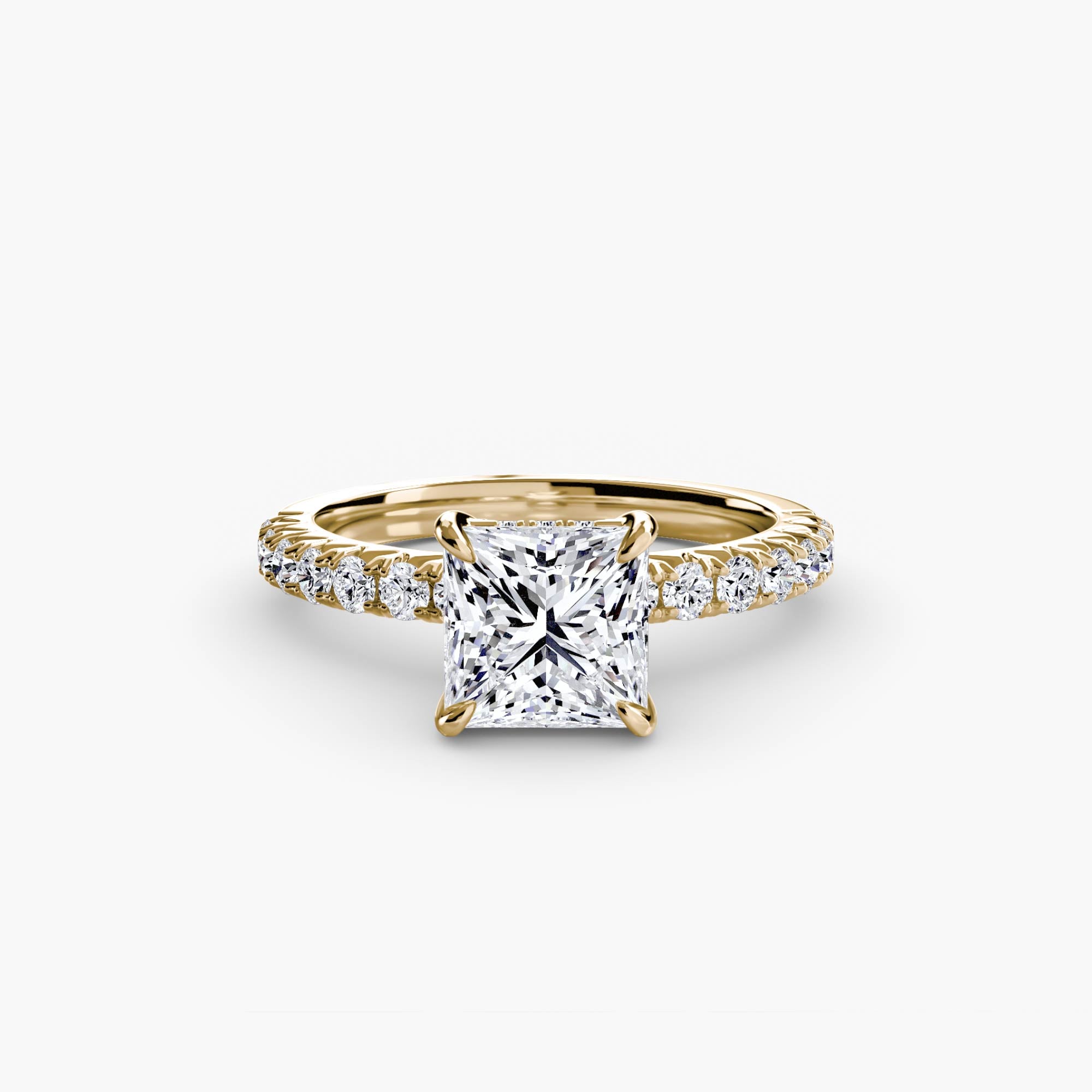 Solitaire with Pavé 6-setting-The Diamond Setter