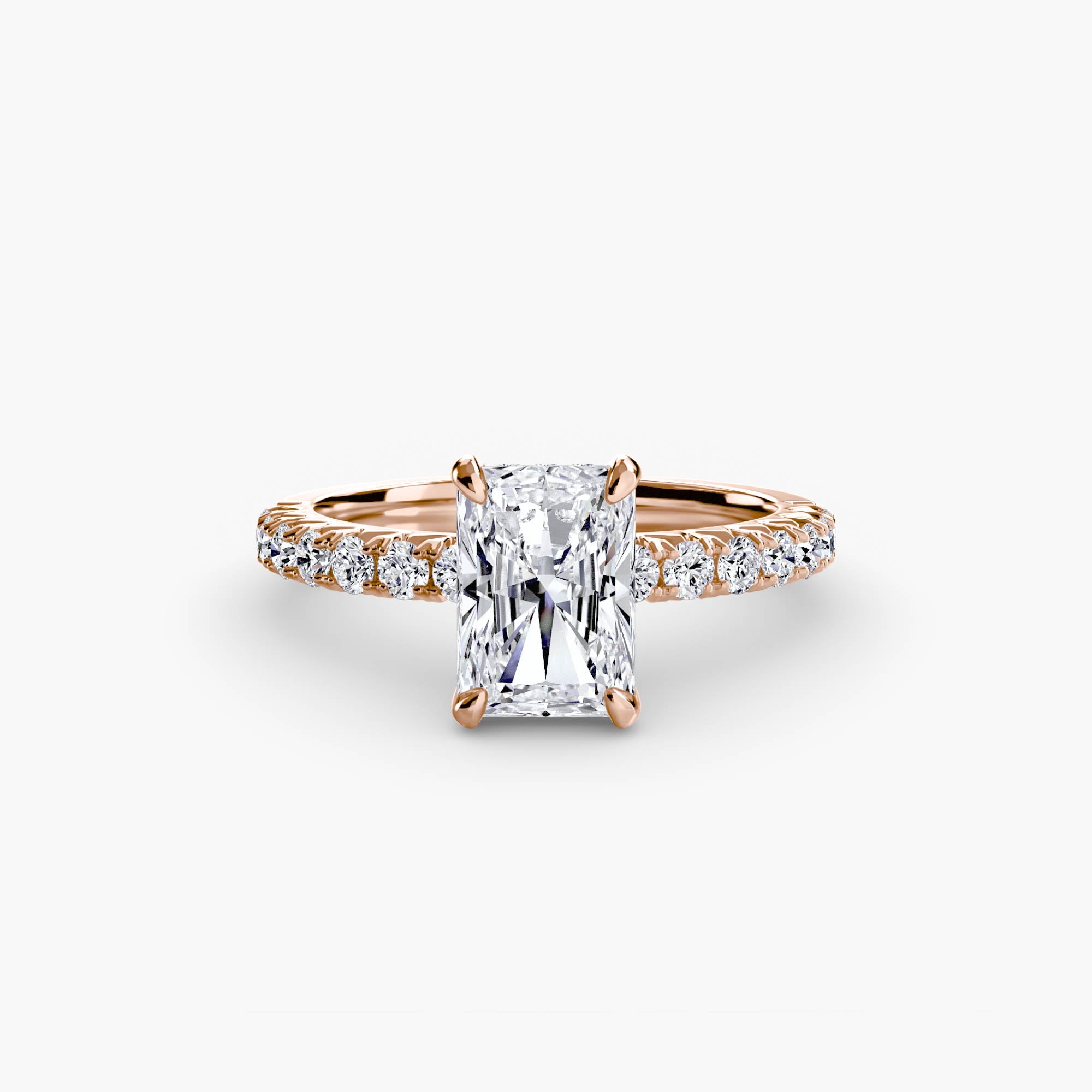 Solitaire with Pavé 6-setting-The Diamond Setter