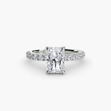 Solitaire with Pavé 6-setting-The Diamond Setter