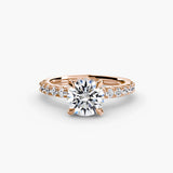 Solitaire with Pavé 6-setting-The Diamond Setter