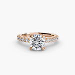 Solitaire with Pavé 6-setting-The Diamond Setter