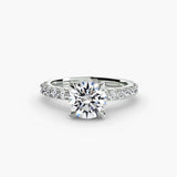 Solitaire with Pavé 6-setting-The Diamond Setter