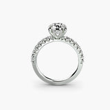 Solitaire with Pavé 6-setting-The Diamond Setter