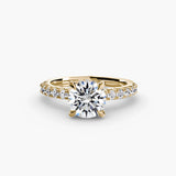 Solitaire with Pavé 6-setting-The Diamond Setter
