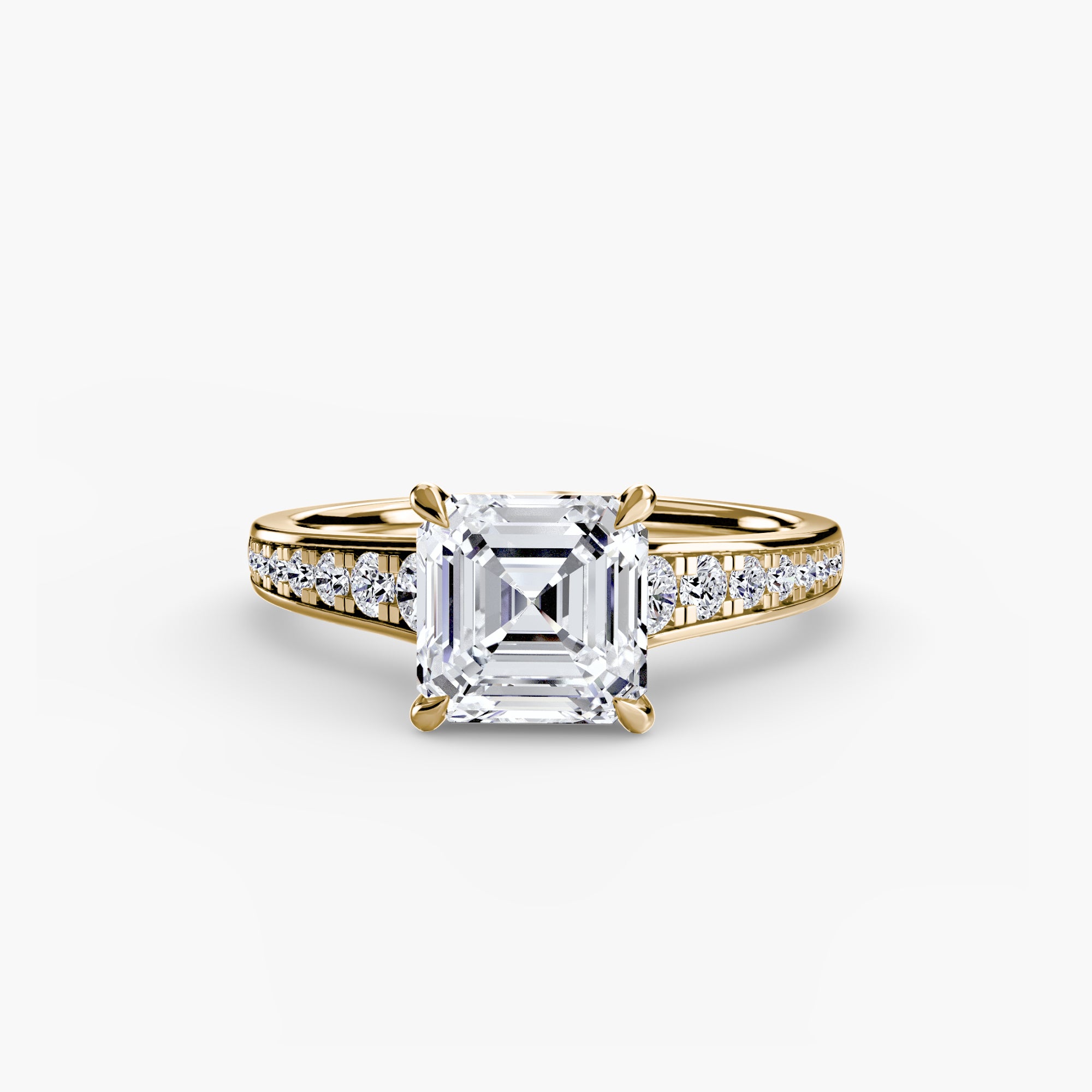 Solitaire with Pavé 7-setting-The Diamond Setter