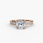 Solitaire with Pavé 7-setting-The Diamond Setter