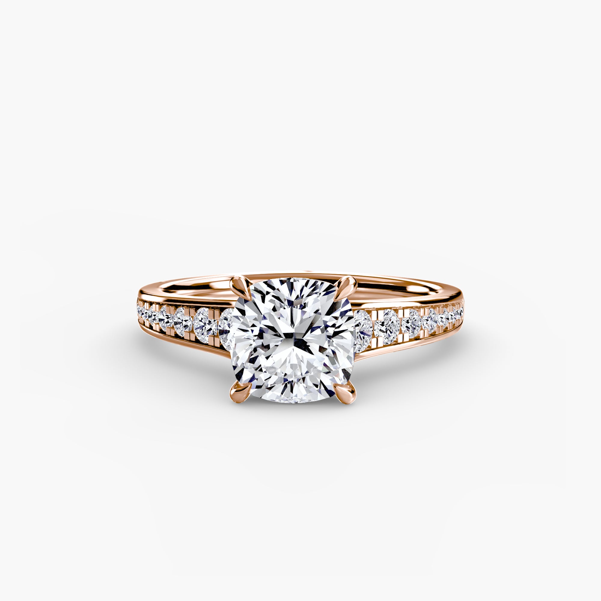Solitaire with Pavé 7-setting-The Diamond Setter