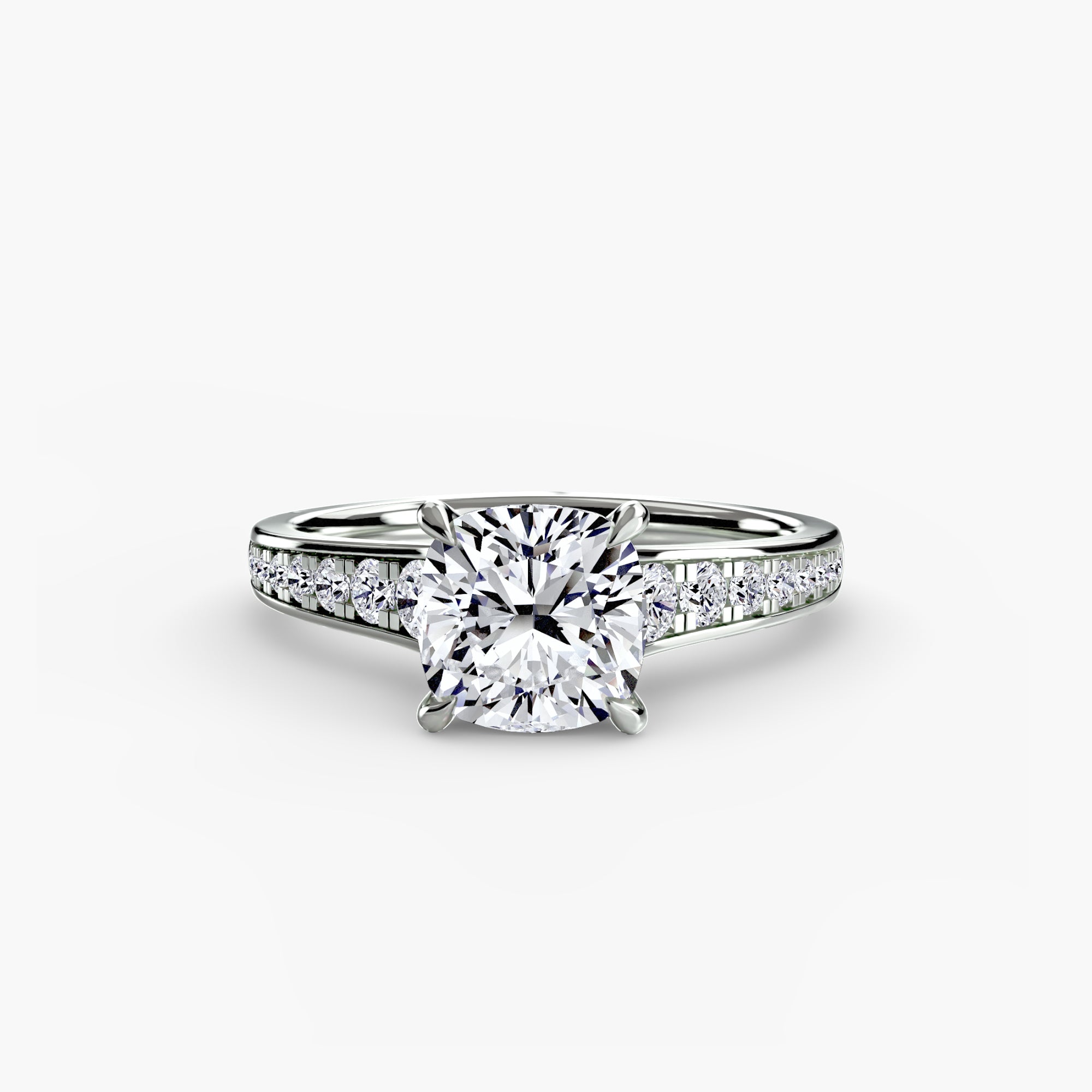 Solitaire with Pavé 7-setting-The Diamond Setter