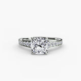 Solitaire with Pavé 7-setting-The Diamond Setter