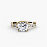 Solitaire with Pavé 7-setting-The Diamond Setter