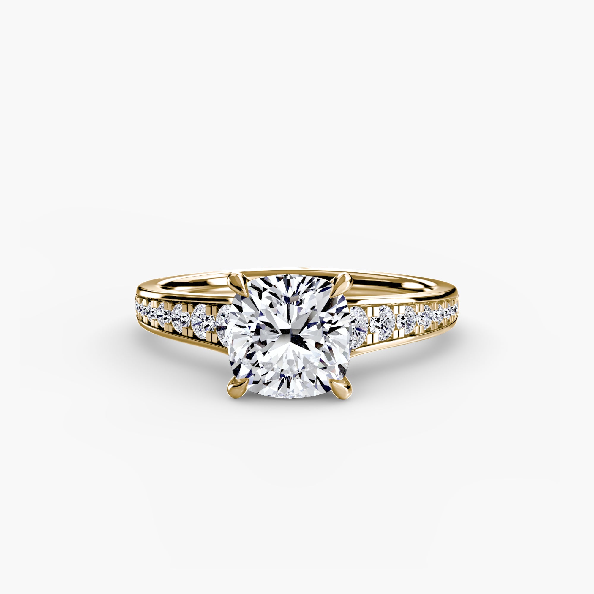 Solitaire with Pavé 7-setting-The Diamond Setter