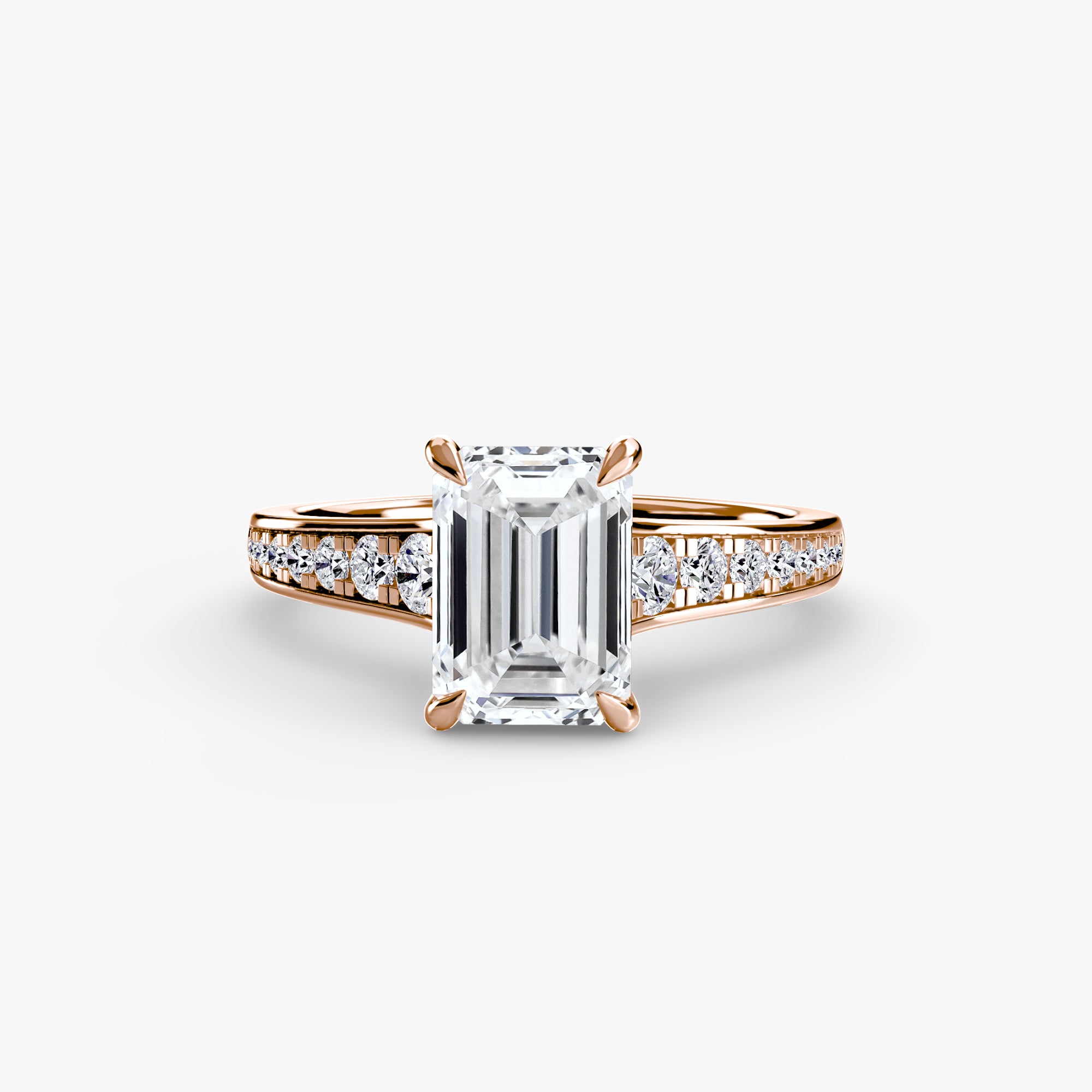 Solitaire with Pavé 7-setting-The Diamond Setter