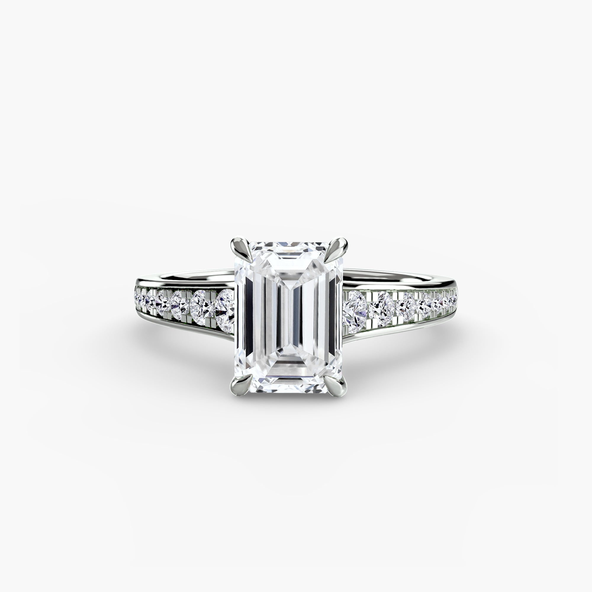 Solitaire with Pavé 7-setting-The Diamond Setter