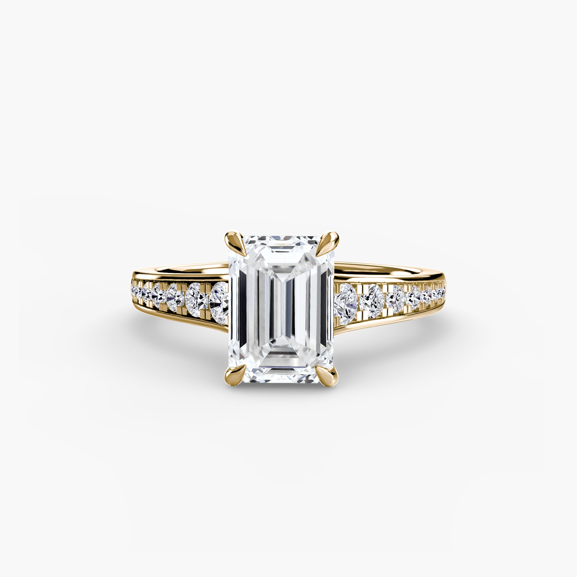 Solitaire with Pavé 7-setting-The Diamond Setter