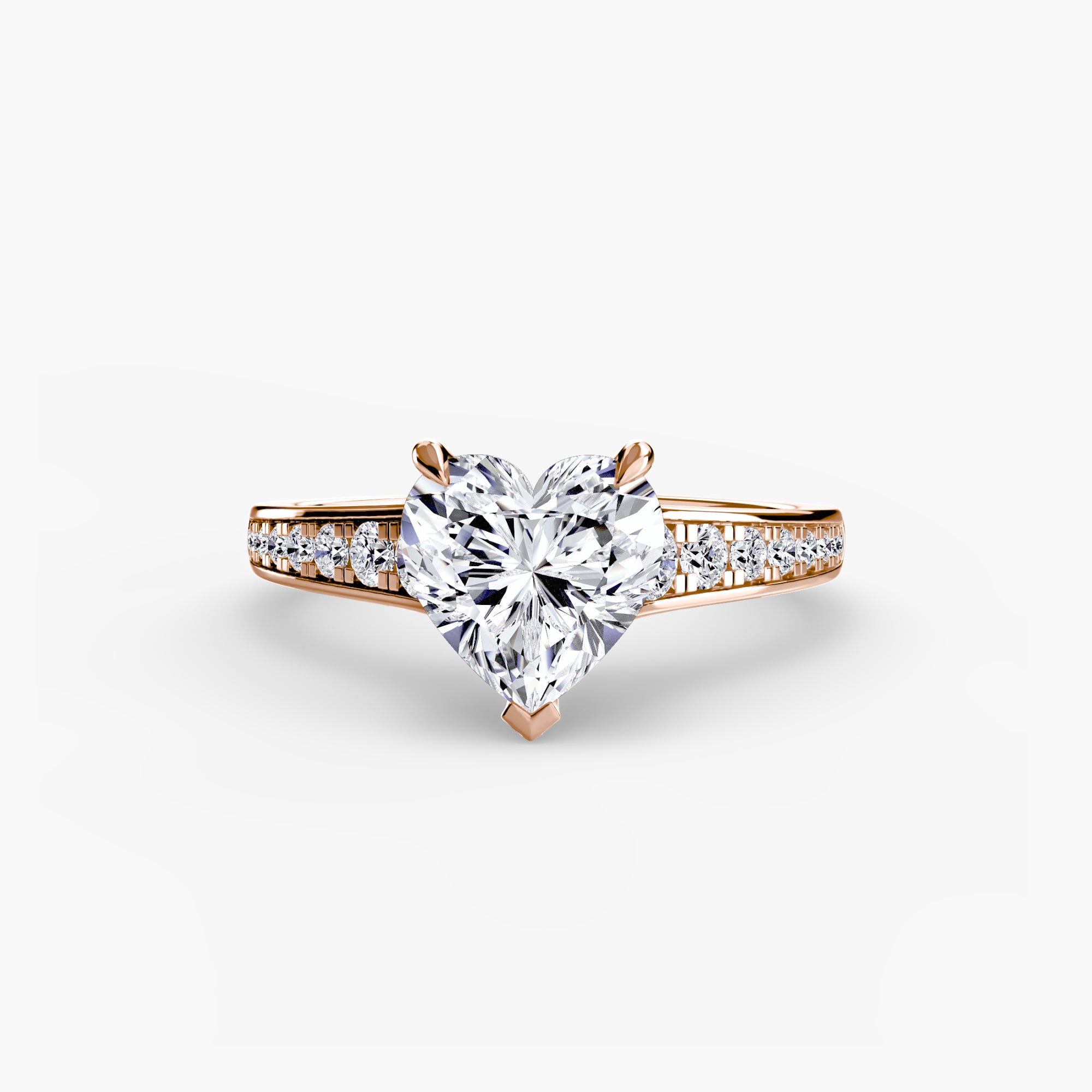 Solitaire with Pavé 7-setting-The Diamond Setter