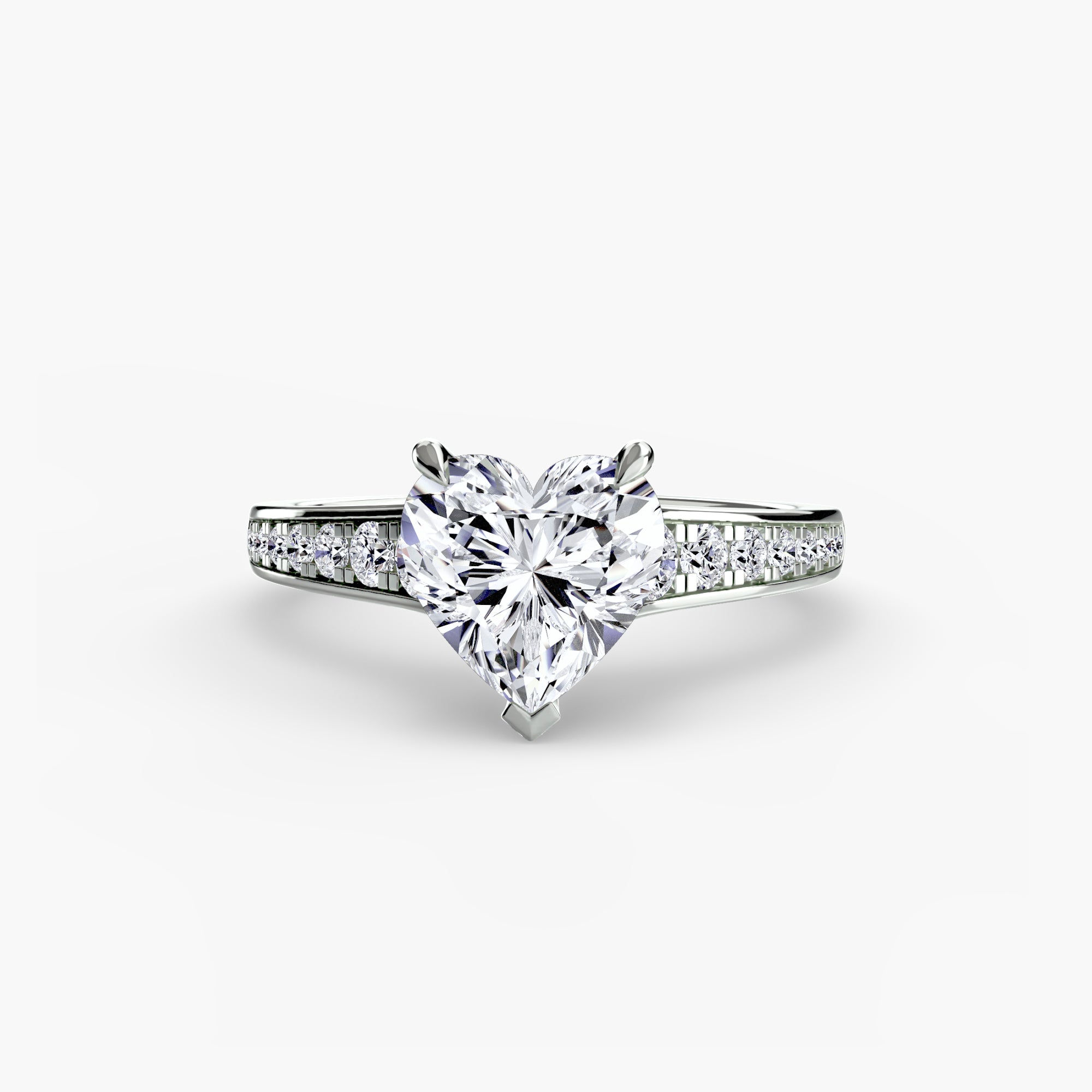 Solitaire with Pavé 7-setting-The Diamond Setter