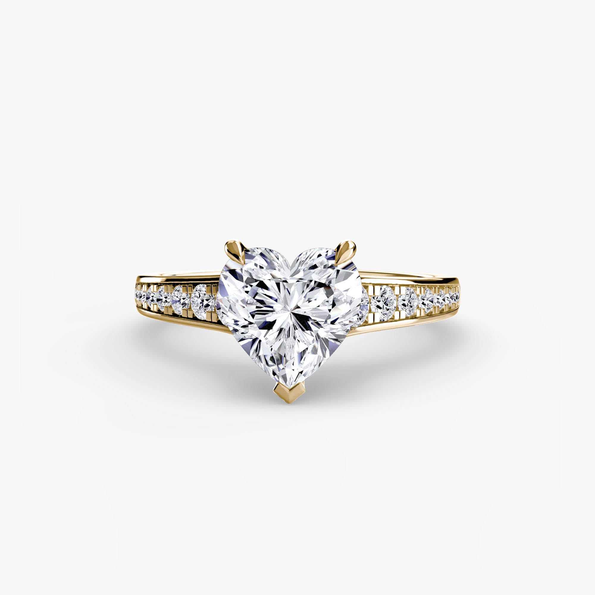 Solitaire with Pavé 7-setting-The Diamond Setter