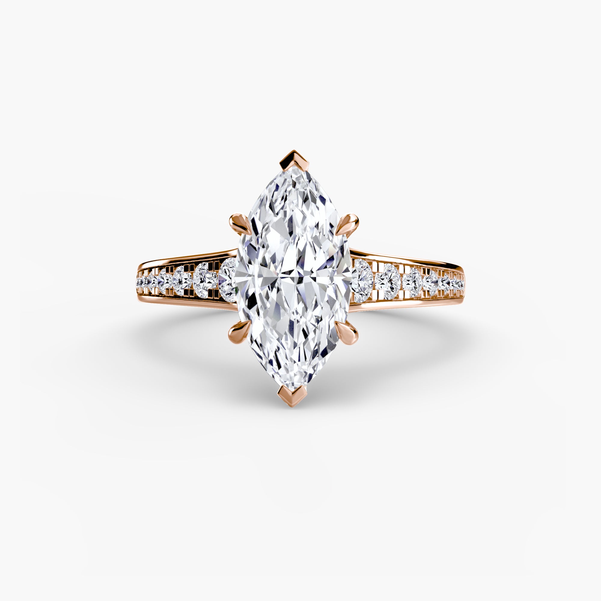 Solitaire with Pavé 7-setting-The Diamond Setter