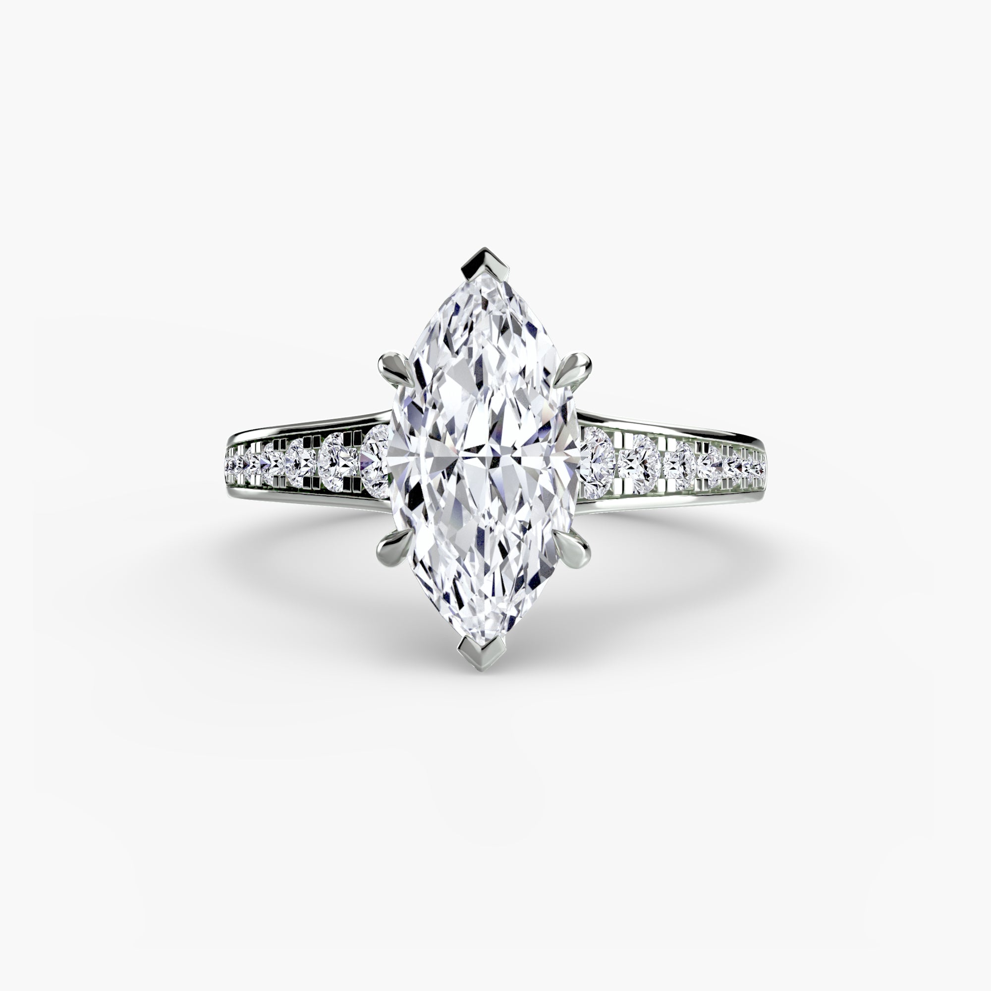 Solitaire with Pavé 7-setting-The Diamond Setter