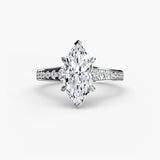 Solitaire with Pavé 7-setting-The Diamond Setter