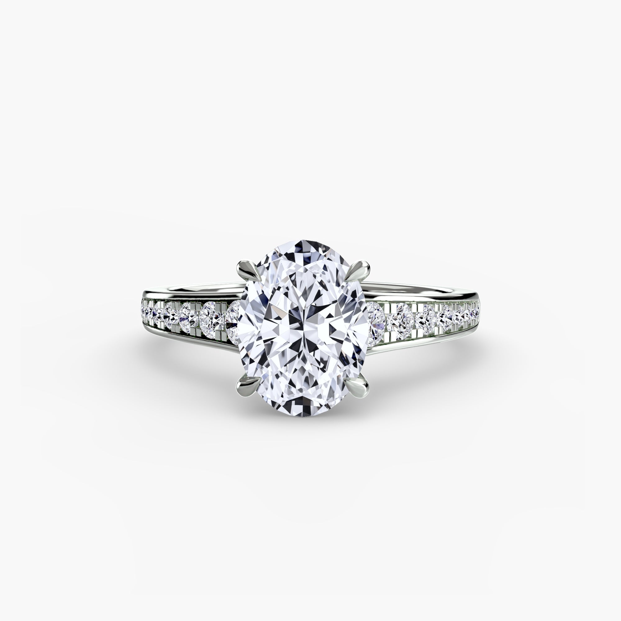 Solitaire with Pavé 7-setting-The Diamond Setter