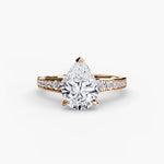 Solitaire with Pavé 7-setting-The Diamond Setter