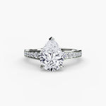 Solitaire with Pavé 7-setting-The Diamond Setter